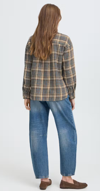 Byfabrice Button-Up- Grey/Brown