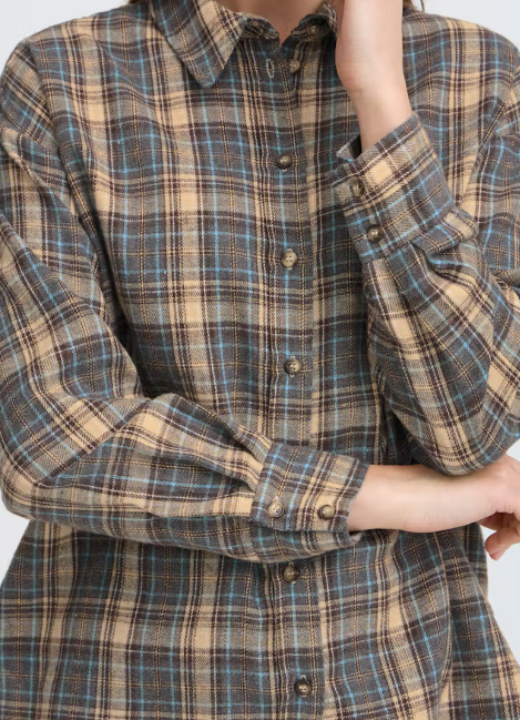 Byfabrice Button-Up- Grey/Brown