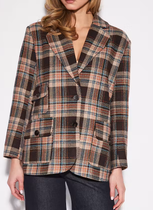 Walter Plaid Blazer- Saddle Tartan