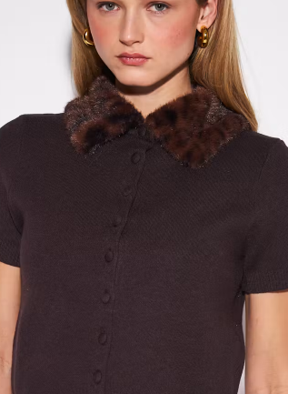 Hanson Collared Top- Lavish Leopard