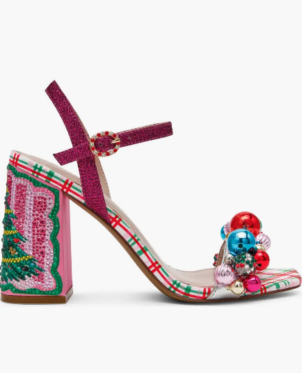 Jolly Holiday Heel- Red/Green Multi