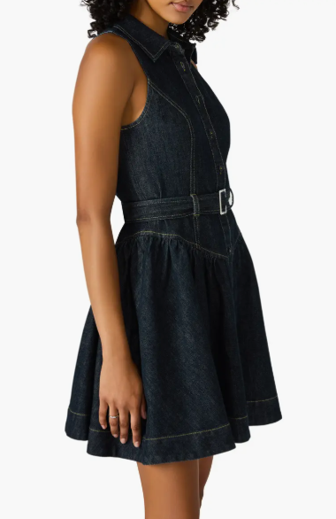 Senia Denim Dress- Dark Indigo