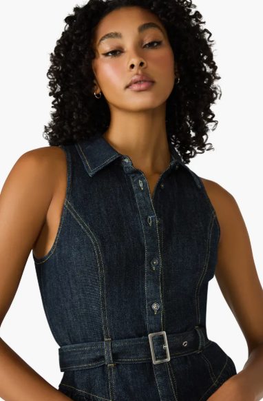 Senia Denim Dress- Dark Indigo - 0