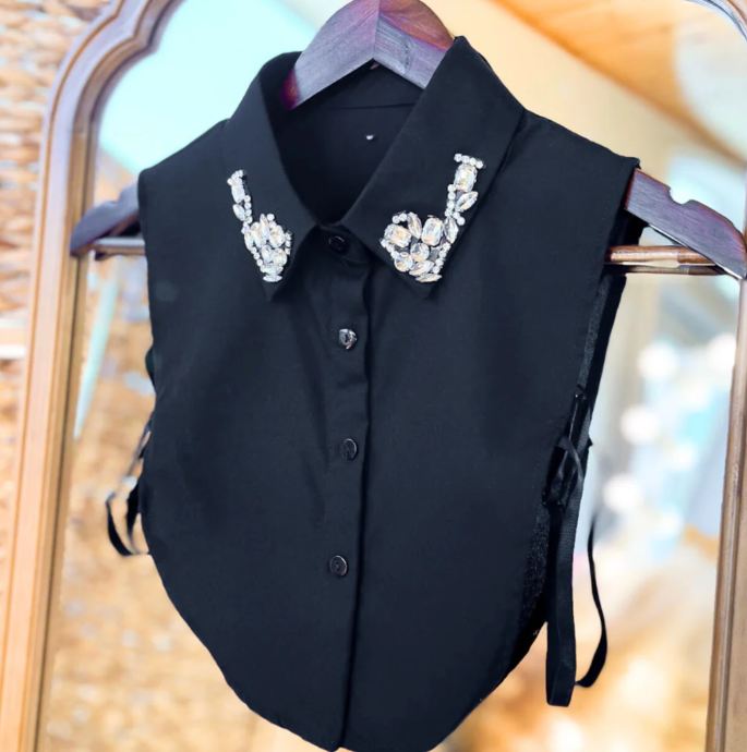 Final Touch Faux Collar - Dark Green