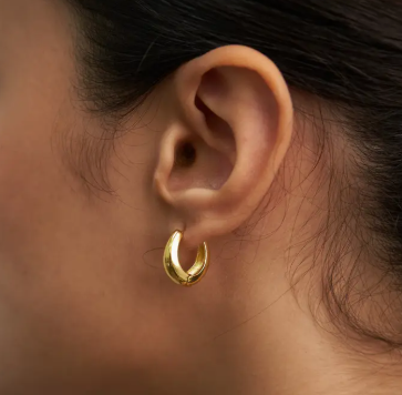 18K Gold 16Mm Zenith Hoops