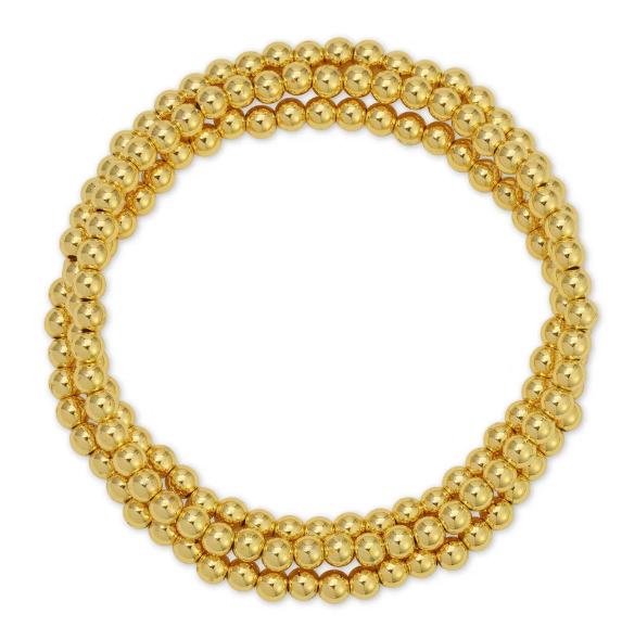 Gold Beaded Stretch Bracelet