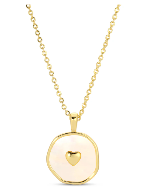 Shell Heart Pendant Necklace