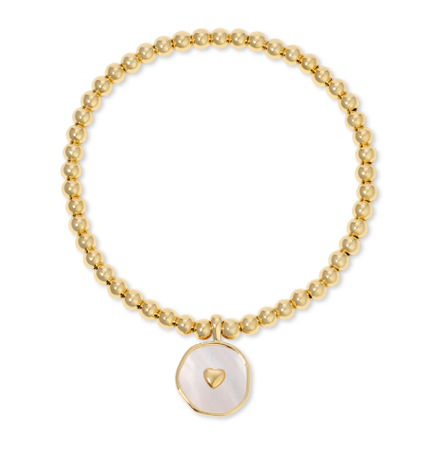 Heart Shell Charm Bracelet