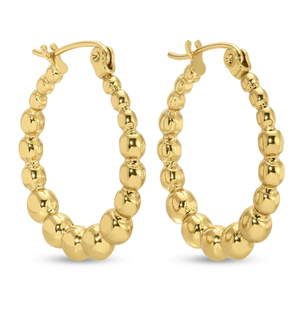 Beaded Latchback Hoops