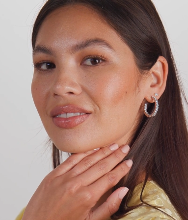 Heiress Hoops 1"- Silver