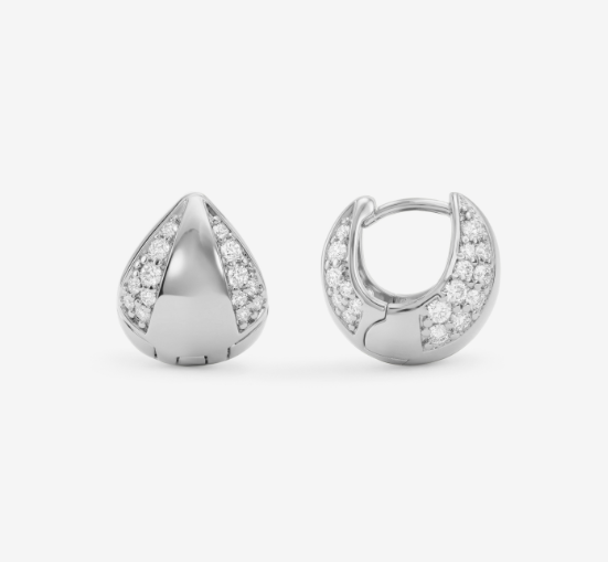 Lil Norah Pave Earrings- Silver