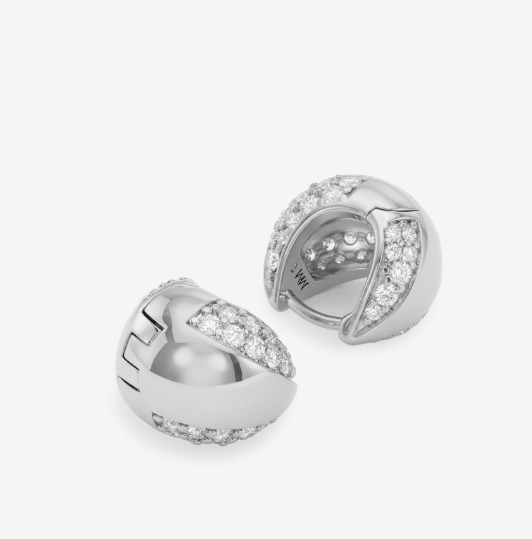 Lil Norah Pave Earrings- Silver