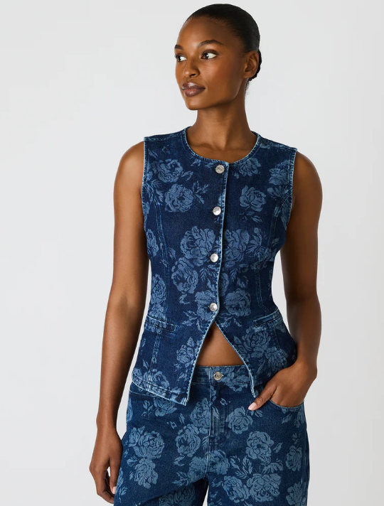 Wesley Top- Rose Frost - S