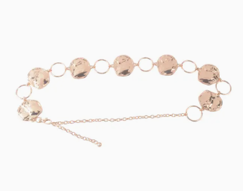 Hammered Statement Gold Ring Belt