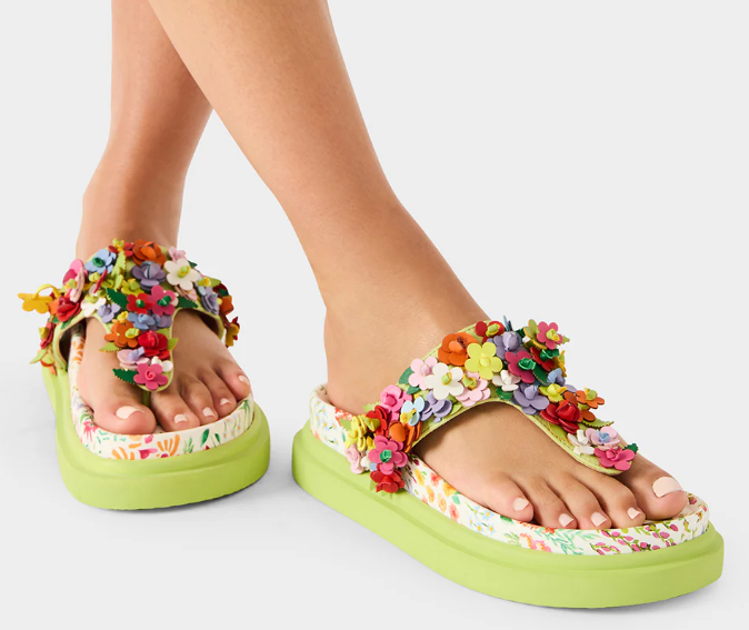 Kammeron Sandal Natural Floral Multi
