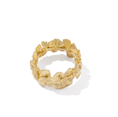 Cailey Gold Wildflower Band Ring 7