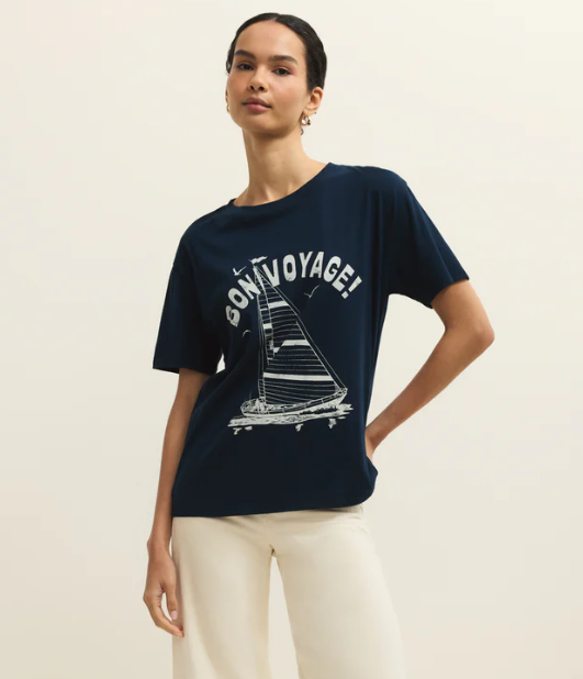 Voyage Boyfriend Tee- Eclipse - Xs
