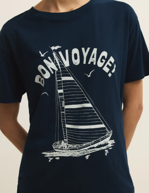 Voyage Boyfriend Tee- Eclipse - Xs