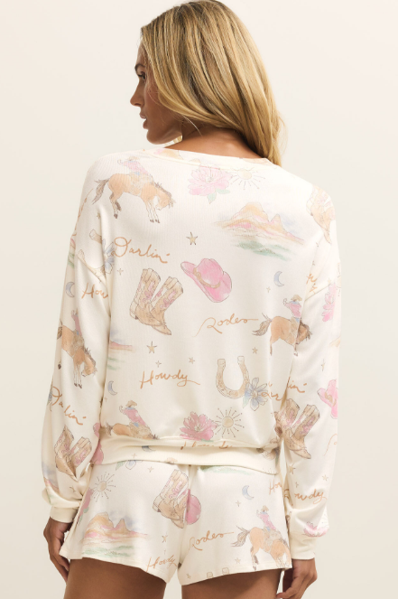 Desert Rose LS Top- Vanilla Ice - Xs