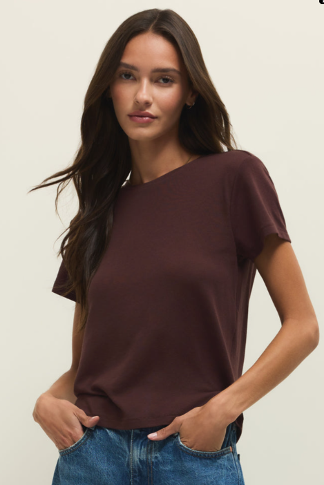 Tourist Tee- Chocolate Cherry - L