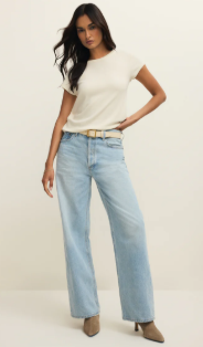Renae Rib S/S Top- Cloud - Xs
