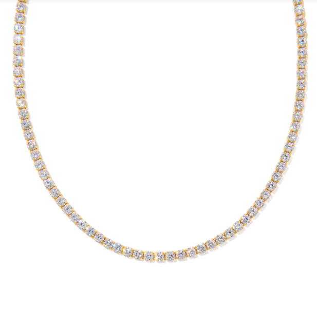 Renee Tennis Necklace White CZ