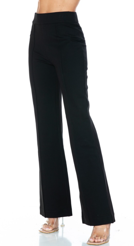 Flare Ponte Pant- BLK - L
