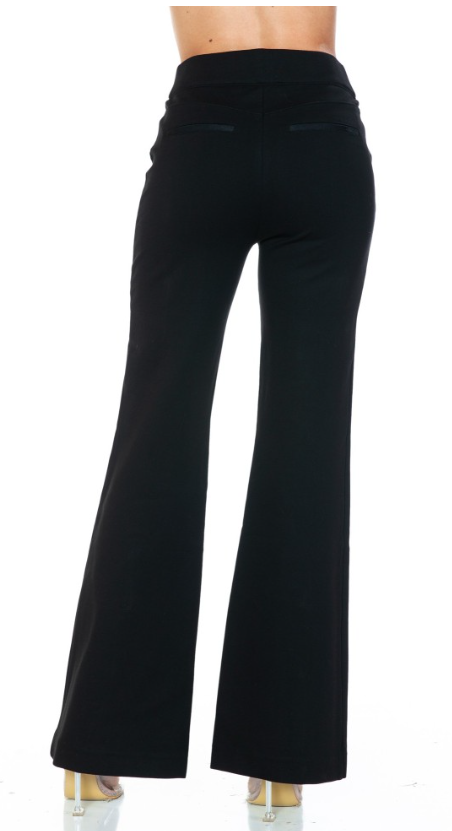 Flare Ponte Pant- BLK