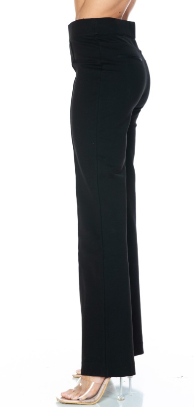 Flare Ponte Pant- BLK - Xs