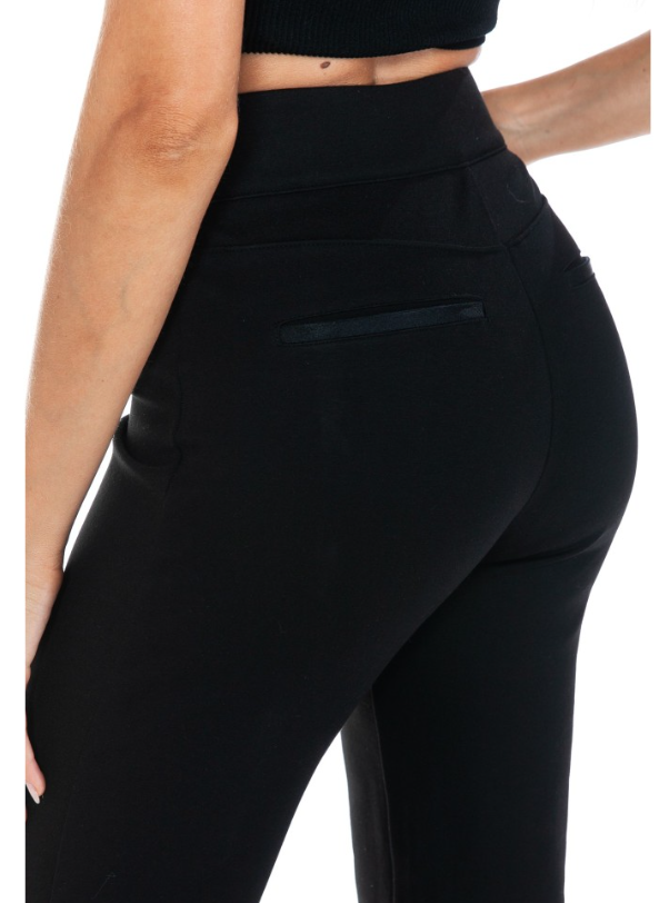 Flare Ponte Pant- BLK - Xs