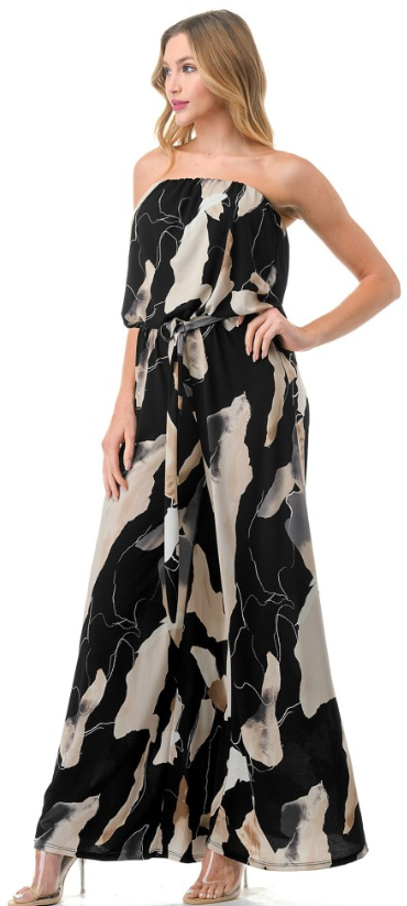 Carrie Jumpsuit W/ Ring Belt- Multi