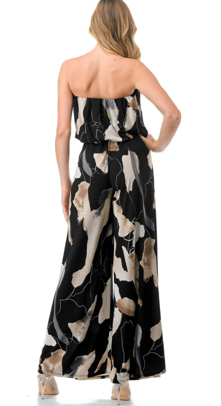 Carrie Jumpsuit W/ Ring Belt- Multi - S