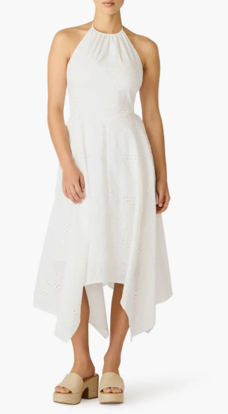 Dalina Dress- White Eyelet - Xs