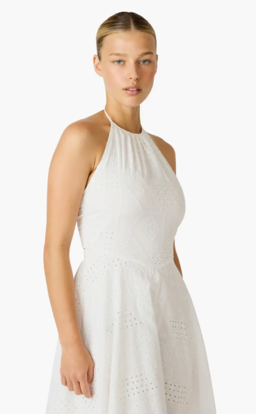 Dalina Dress- White Eyelet