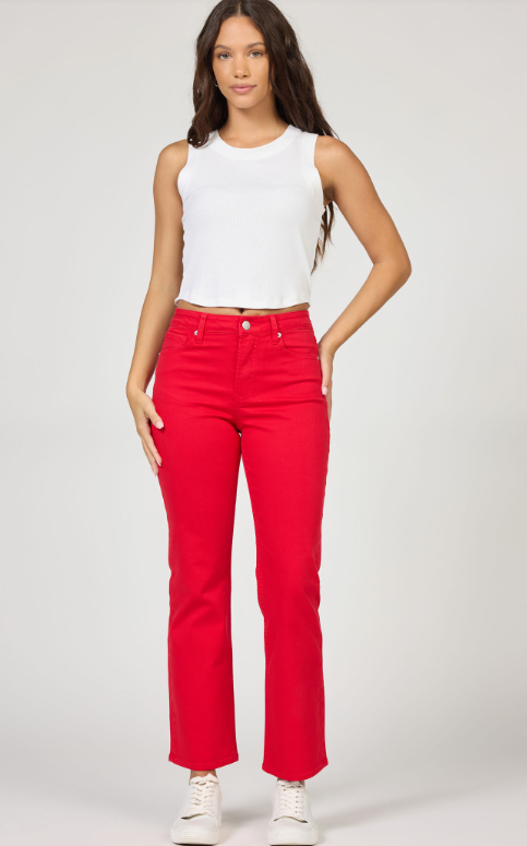 Anika Straight Leg Jean- Salsa - 24