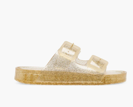 Julio Jelly Sandal- Gold Vinyl