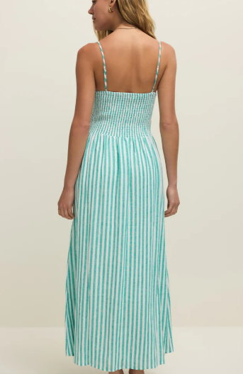 Bayside Striped Midi Dress- La Palma - Xs