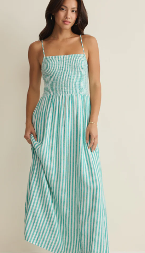 Bayside Striped Midi Dress- La Palma