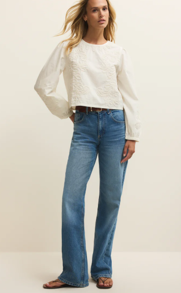 Tatiana Poplin Top- White - Xs
