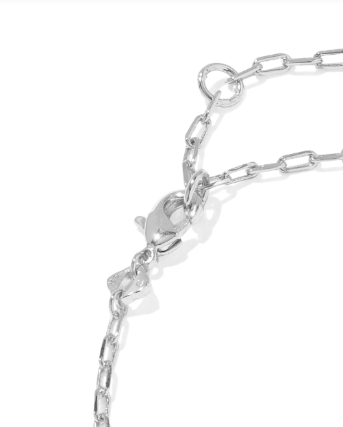 Elaina Luxe Chain Bracelet Rhodium- White CZ
