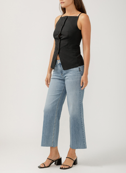 Suki Wide Leg Crop Jean- Indigo - 25