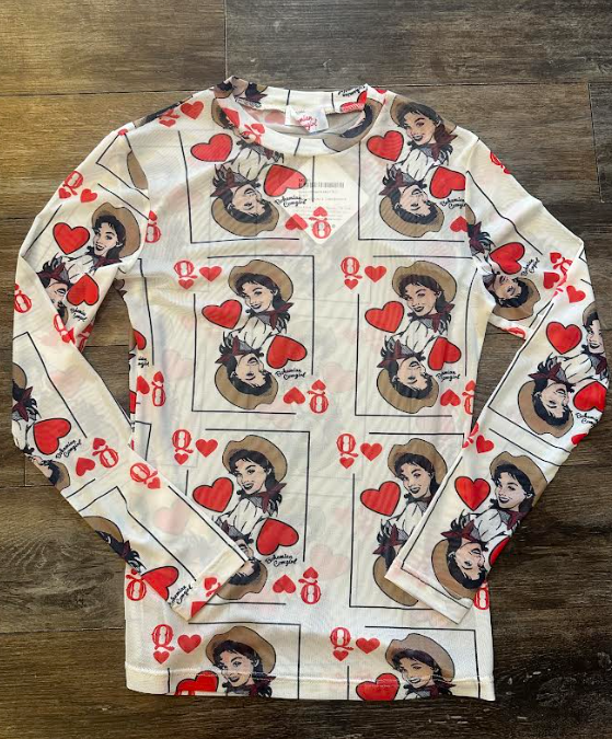 Queen of Hearts Mesh Top - S