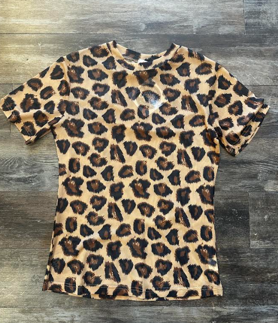Leopard Mesh Top - S