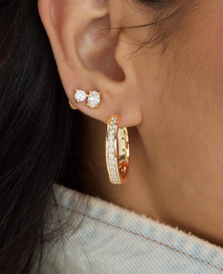 Ashley Infinity Reversible Hoops 1"