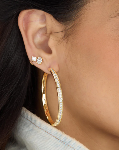 Ashley Infinity Reversible Hoops 2"