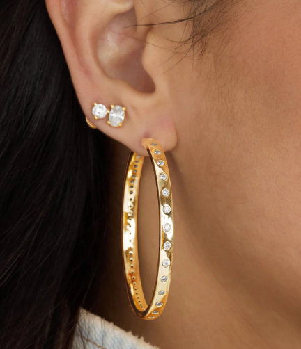 Ashley Infinity Reversible Hoops 2"