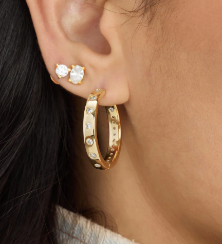 Ashley Infinity Reversible Hoops 1"