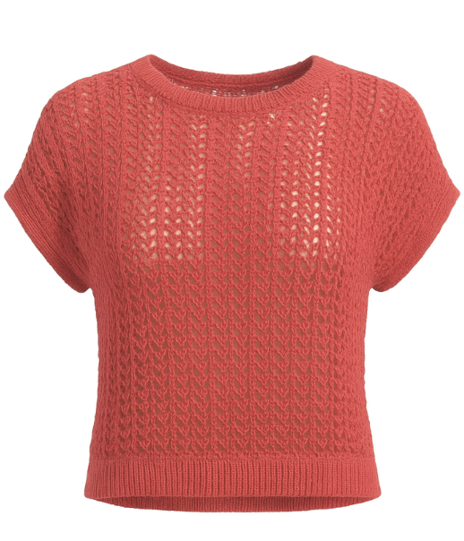 Tasha Top- Peachy Coral - S