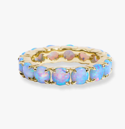 Grand Heiress Ring 4mm Gold|Blue Opal