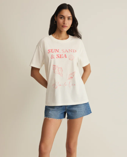 Sea La Vie Boyfriend Tee- Sea Salt